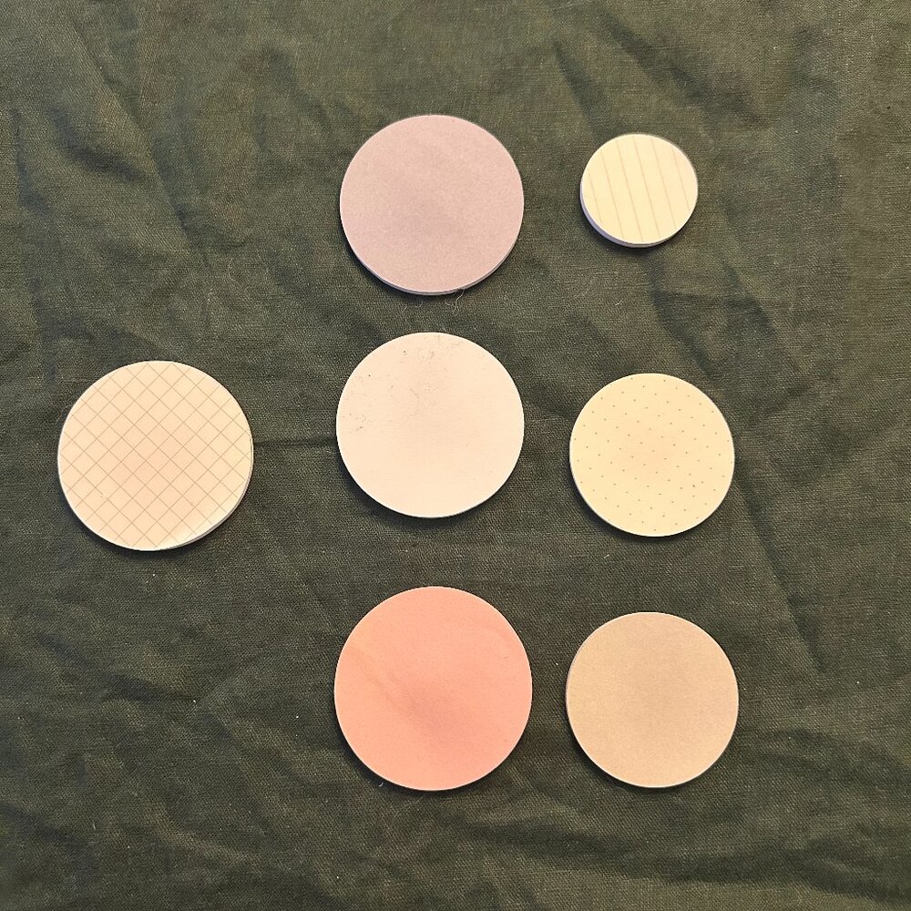 7 circular Planner Sticky Notes for Journals